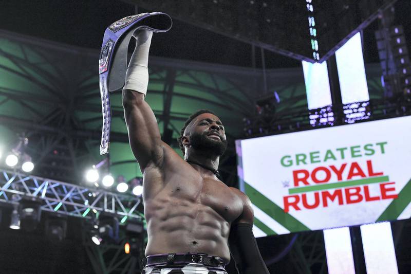 Cedric Alexander retained the Cruiserweight title at the WWE Greatest Royal Rumble in Jeddah, Saudi Arabia. Courtesy WWE