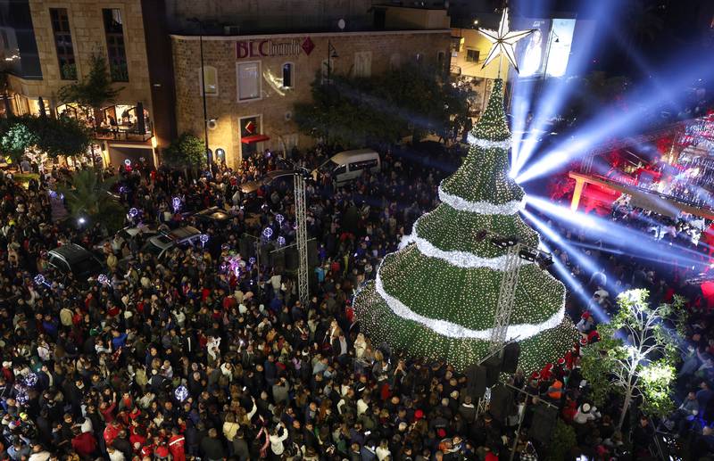 The spectacular tree-lighting ceremony. Reuters