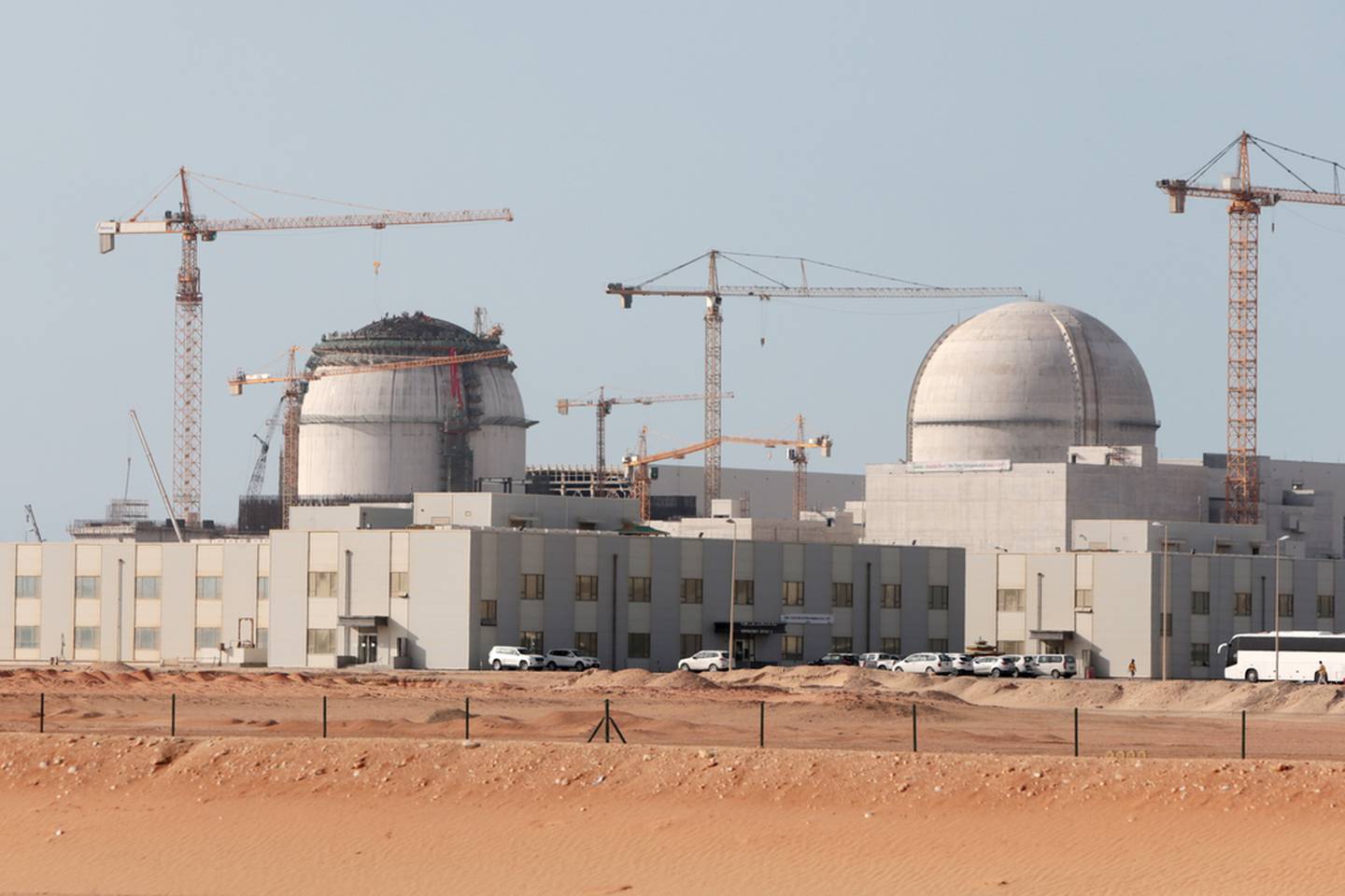 The first and second reactors at the nuclear power plant in Barakah. Christopher Pike / The National
