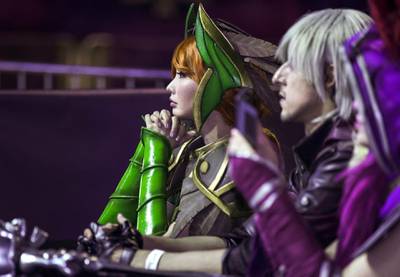 Dubai, United Arab Emirates, February 21, 2020.  Cosplay at Esports Festival World Finals at Meydan Grandstand, Dubai.  Cosplayer and one of the judges of the event, Alodia Gosiengfiao.Victor Besa / The NationalSection:  WkReporter:  None