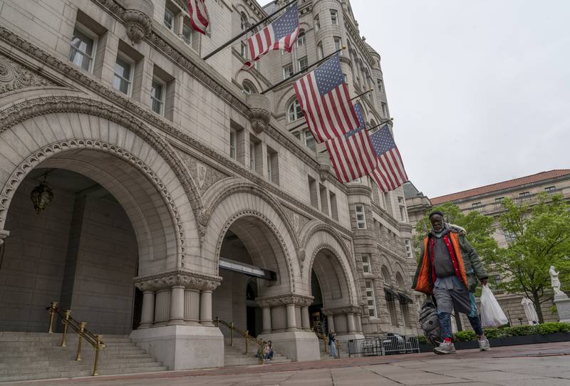 Mr Trump lost more than $70 million with his Trump International Hotel at the Old Post Office building in Washington, his tax returns revealed. AP