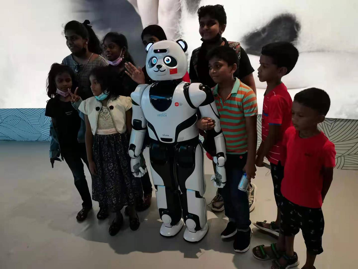 A panda robot called Youyou is a big hit with visitors to the China pavilion at Expo 2020 Dubai. Photo: China pavilion