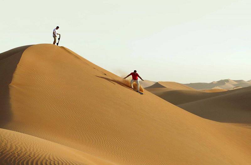 The Al Ain to White Sands route also offers plenty of dunes for boarding action.