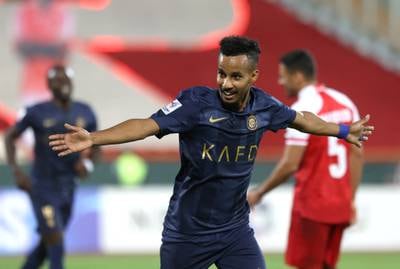 Al Nassr's Abdulrahman Ghareeb celebrates scoring their  opening goal against Persepolis. Reuters