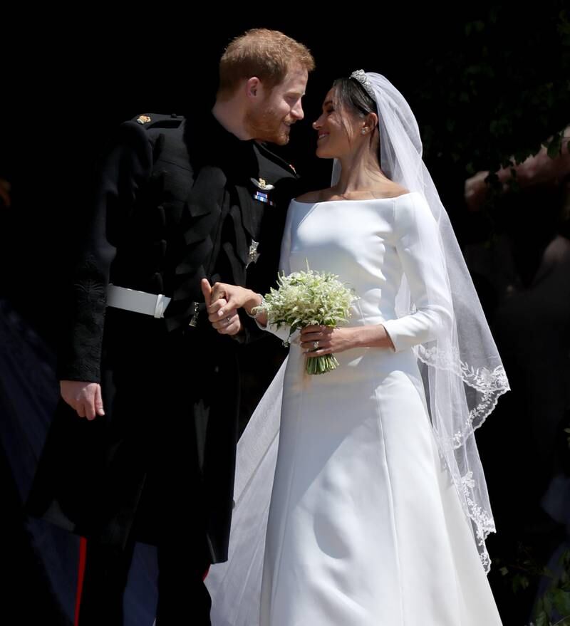 May 19, 2018: Grandson Prince Harry, Duke of Sussex and Megahn Markle, The Duchess of Sussex marry at St George's Chapel at Windsor Castle. Getty