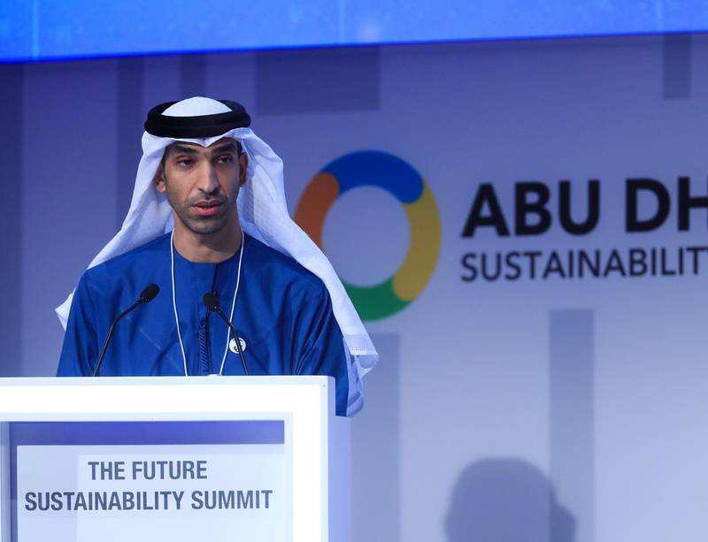 Abu Dhabi, U.A.E., Janualry 16, 2019.  Day 3 Abu Dhabi Sustainability Week.  H.E. Dr. Thani Al Zeyoudi, Minister of Climate Change and Environment. Victor Besa / The NationalSection:  NAReporter:  Nick Webster