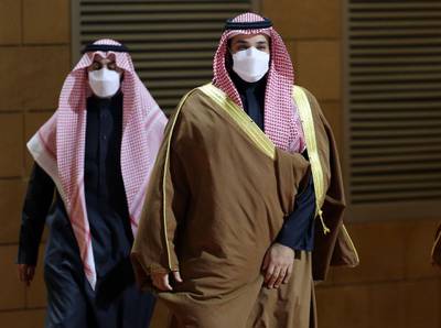 Crown Prince Mohammed bin Salman at the King Abdulaziz Racecourse. Reuters