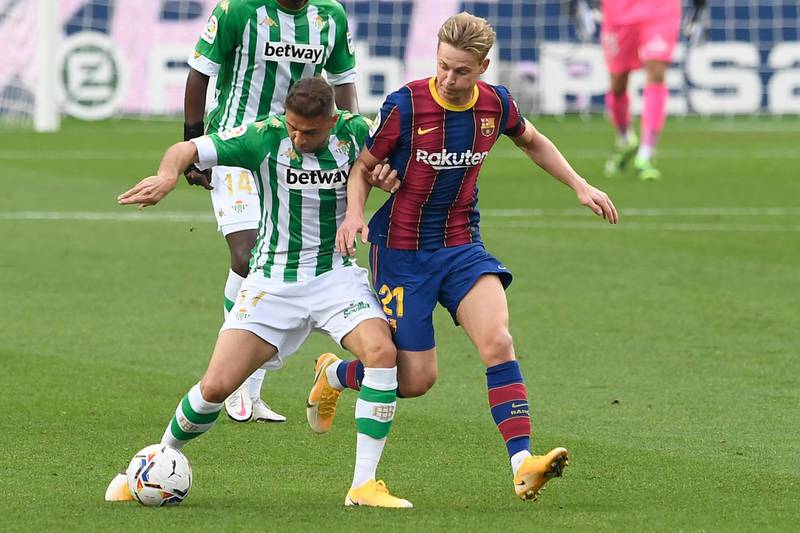 Frenkie De Jong – 6. Looked a threat in the Real Betis half and offered Barca plenty of options when going forward, but still failed to protect his defence at the other end.  AFP
