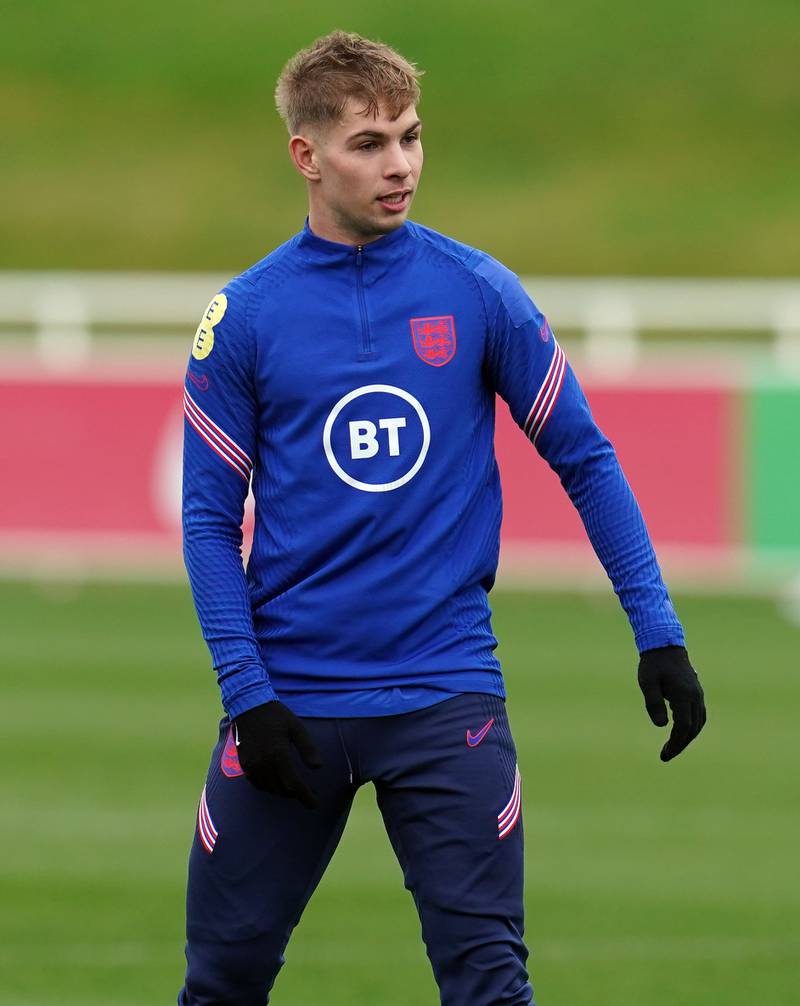 Emile Smith Rowe (Arsenal) Two caps; one goal. PA
