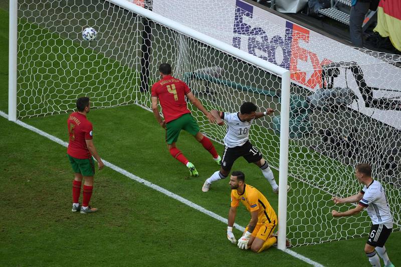 Defender Raphael Guerreiro's own goal gave Germany the lead. AFP