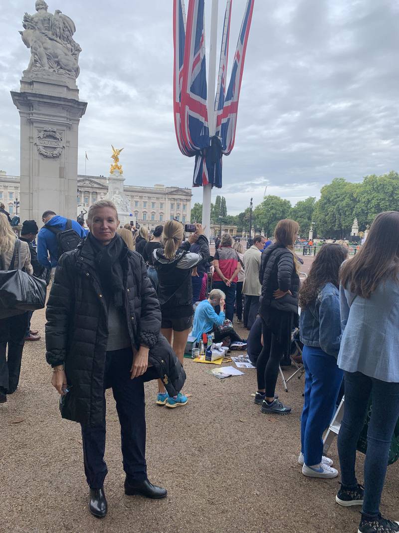 Valerie Garnerone travelled to London from Nice in France to witness the historic royal procession Buckingham Palace to Westminster. Photo: The National