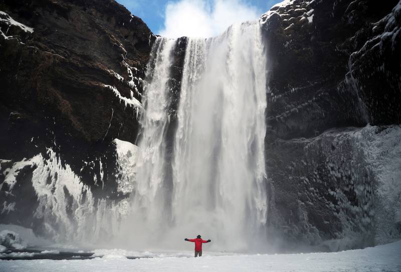 Treasure is rumoured to be hidden in Iceland's Skogafoss waterfall. Reuters