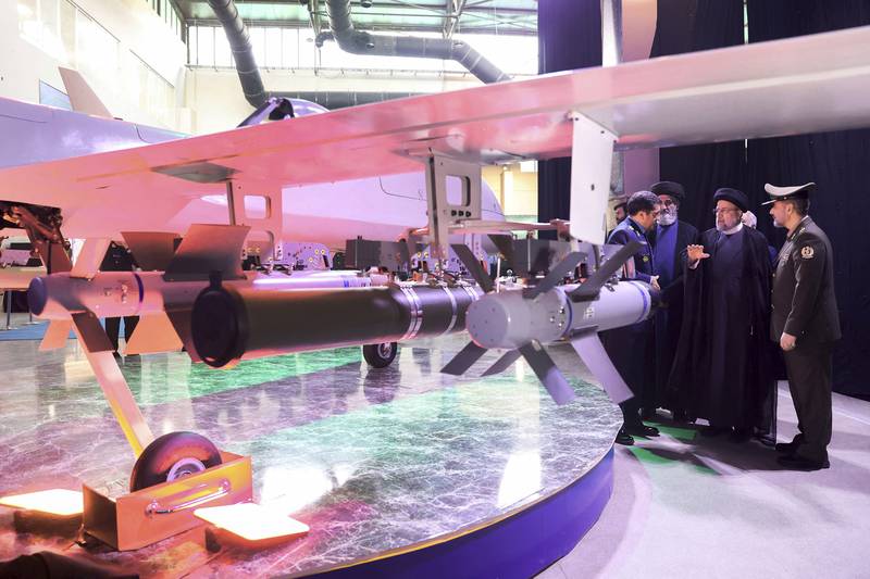 Iran's Defence Ministry claims the aircraft is capable of staying airborne for 24 hours and having the range to reach its archenemy Israel. Photo: Iranian Presidency Office via AP