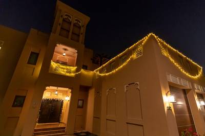 Dubai, United Arab Emirates - Reporter: N/A. News.  Jyoti Watchmaker's house is decorated for Diwali. Thursday, November 12th, 2020. Dubai. Chris Whiteoak / The National