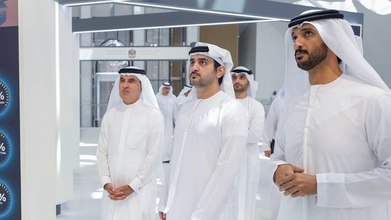 Sheikh Maktoum bin Mohammed at the launch of Thabat Venture Builder in Dubai on Monday.