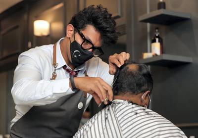 Dubai, United Arab Emirates - Reporter: Kelly Clark. News. Imthiyaz Haroon has his hair cut by Carlos. Free haircuts for people left unemployed during COVID for month of Ramadan. Monday, April 19th, 2021. Dubai. Chris Whiteoak / The National