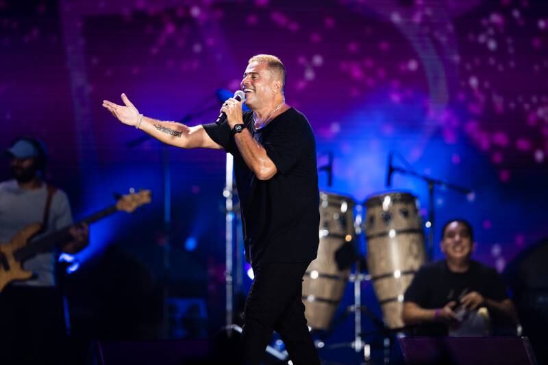 Egyptian artist Amr Diab performs at the Jubilee Stage on October 30. Photo: Mahmoud Khaled / Expo 2020 Dubai