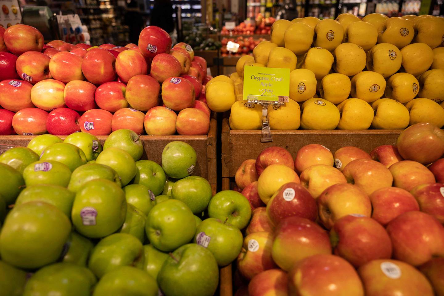 Fruit on sale at a supermarket in New York City. AFP
