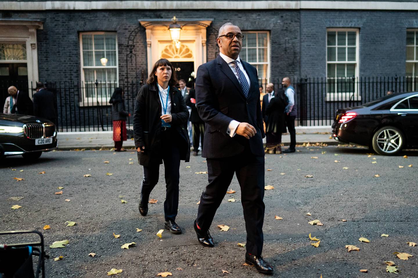 James Cleverly, the UK's foreign secretary, outside No 10 Downing Street. PA

