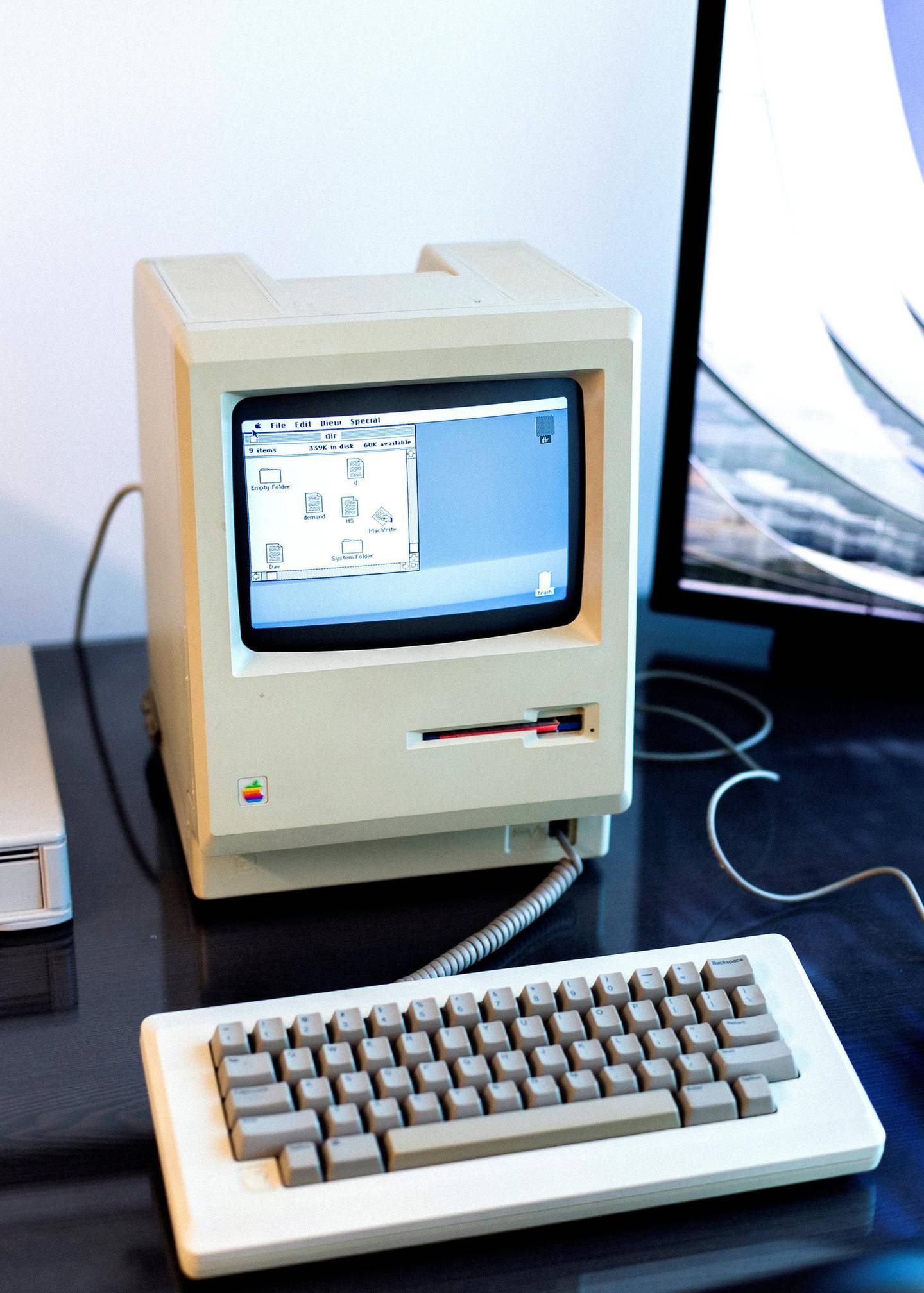 DUBAI, UNITED ARAB EMIRATES. 3 NOVEMBER 2019. Original Macintosh in Jimmy Grewal’s Apple collection.Jimmy Grewal previously worked as the Program Manager on Microsoft's Mac Internet Explorer team and is currently a director of Elcome International.(Photo: Reem Mohammed/The National)Reporter:Section: