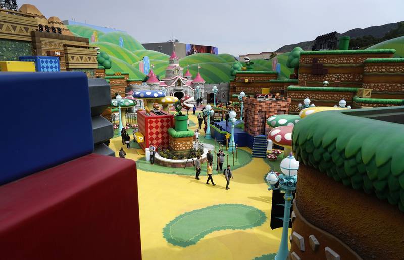 The new Universal Studios Hollywood attraction Super Nintendo World is pictured during a preview day. AP