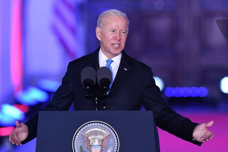 US President Joe Biden delivered a speech in Poland on the final day of his European trip. EPA