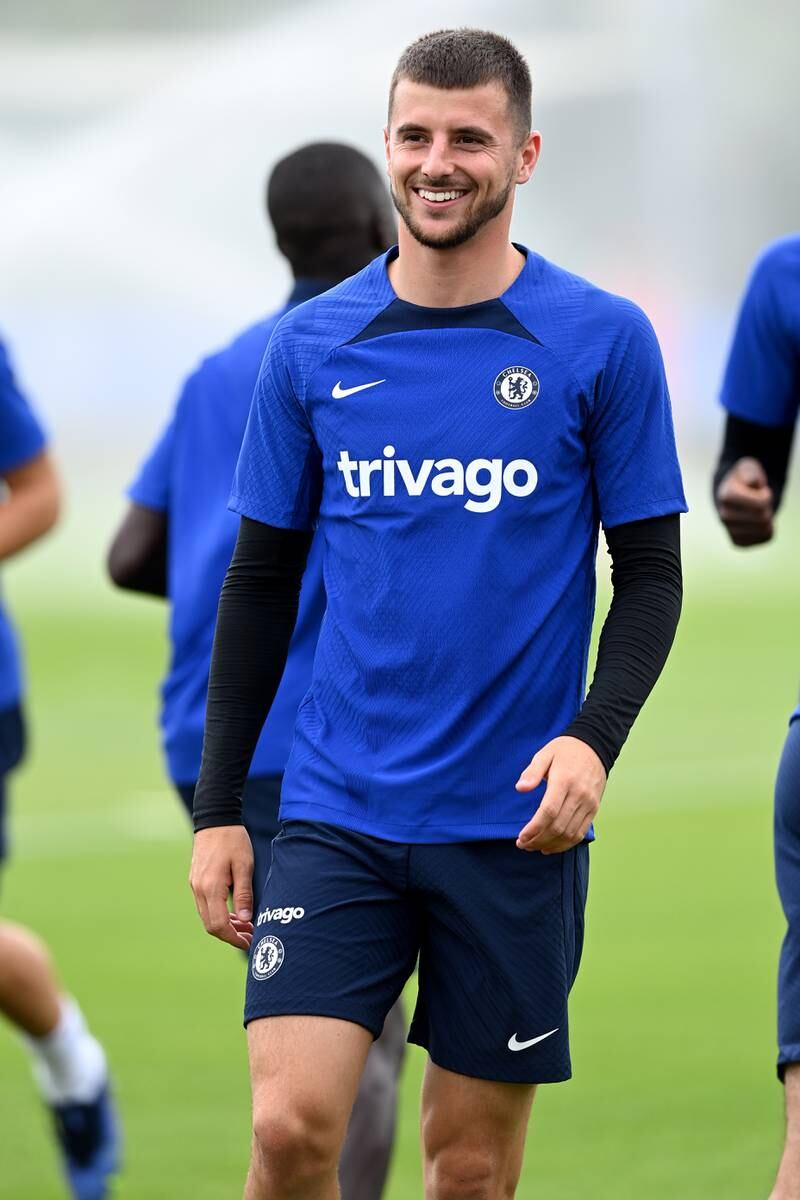 Mason Mount trains for the new season at Chelsea Training Ground. Getty
