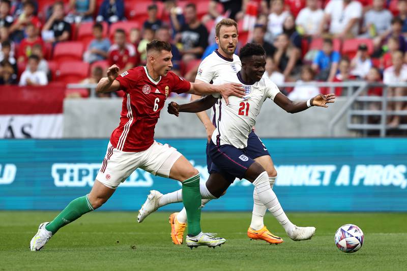 SUBS: Bukayo Saka (James 45’) 6 - Hungary’s defence early in the second half with a direct run and produced a good stop from Gulacsi. Got England into better attacking areas and along with Bowen, looked the liveliest in a lack lustre England performance. AFP
