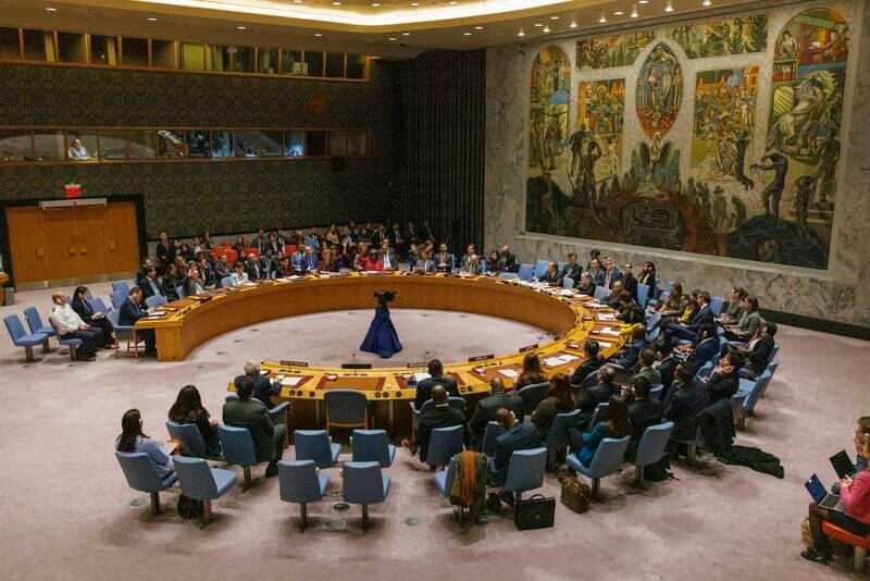 The UN Security Council votes on a draft resolution that calls for urgent and extended humanitarian pauses and corridors throughout the Gaza Strip. EPA