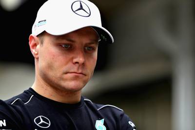 SAO PAULO, BRAZIL - NOVEMBER 10: Valtteri Bottas of Finland and Mercedes GP walks in the Paddock after practice for the Formula One Grand Prix of Brazil at Autodromo Jose Carlos Pace on November 10, 2017 in Sao Paulo, Brazil.  (Photo by Mark Thompson/Getty Images)