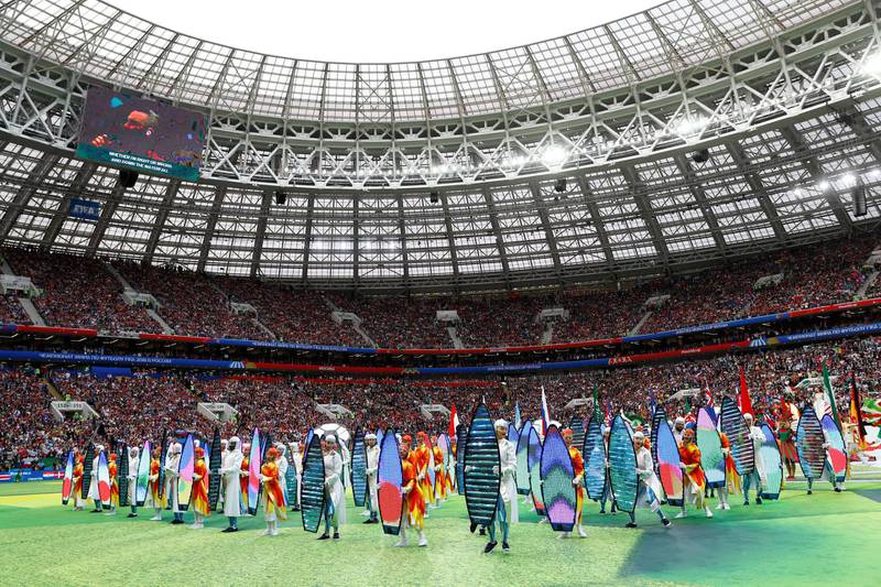 World Cup opening ceremony at the Luzhniki Stadium, Moscow. Kai Pfaffenbach / Reuters