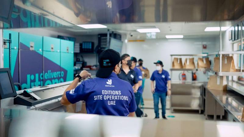 Deliveroo has opened its largest dark kitchen facility at Dubai's Hessa Street.