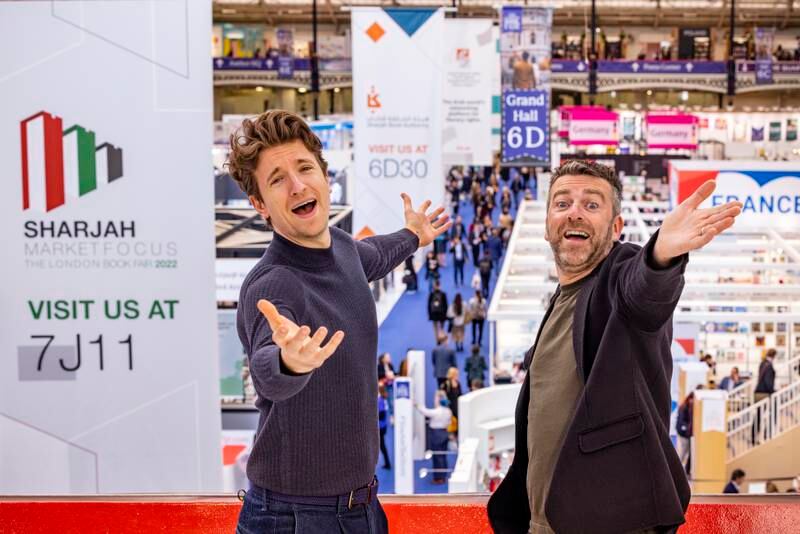 Children's authors of the day Greg James and Chris Smith.  Photo: London Book Fair