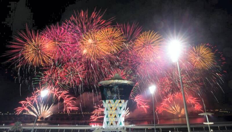 Live entertainment at Yas Island, Abu Dhabi, will start at 5pm and run until 10pm, while a spectacular fireworks show is scheduled for 9pm. Photo: Yas Island