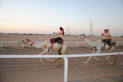 The Arabian Desert Camel Riding Centre is billed as being the UAE’s first licensed centre for camel riding training and race preparation. Courtesy Linda Krockenberger