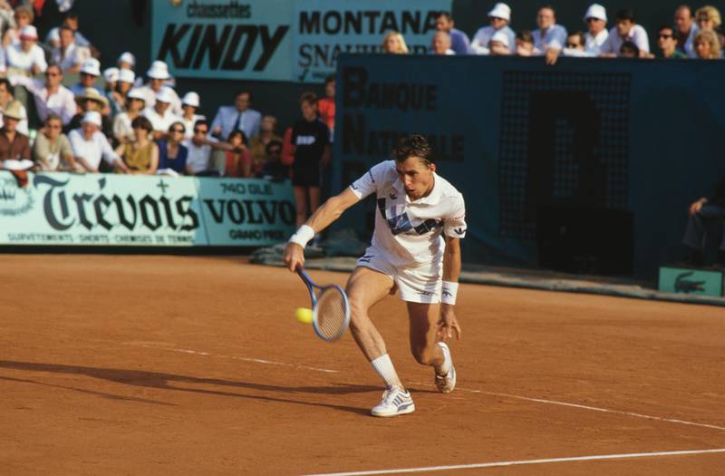 Tennis player Ivan Lendl wins the Men's Singles title at the 1984 French Open in Paris. (Photo by Steve Powell/Getty Images)