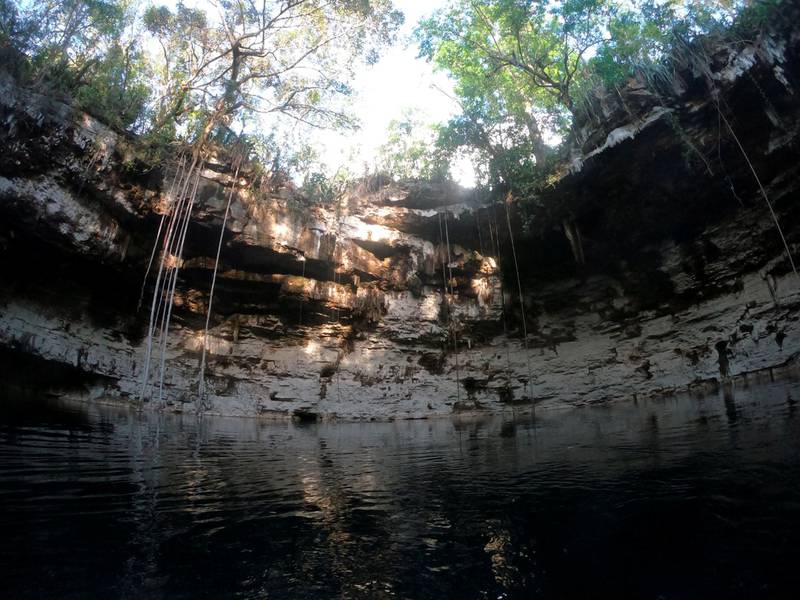 Archaeologists from Mexico’s National Institute of Anthropology and History found the pre-Hispanic canoe in a cenote – underground rivers that were sacred to the Maya people, in the state of Yucatan.