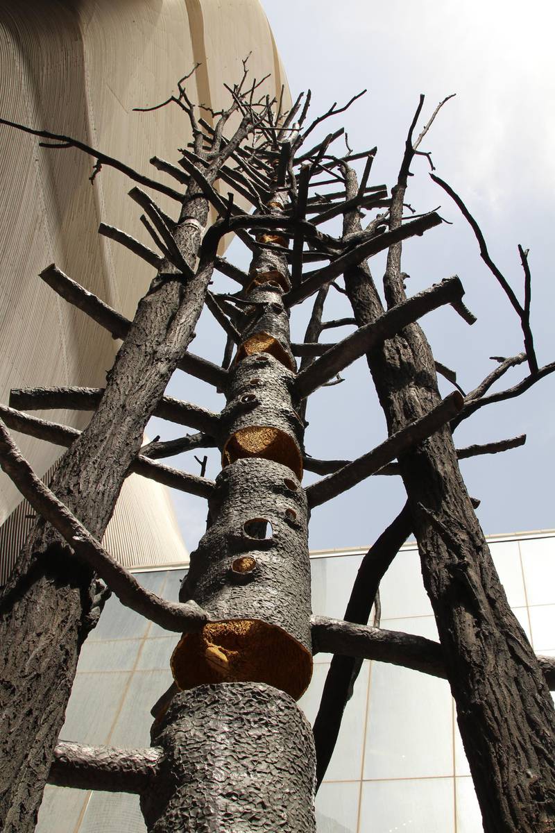 Giuseppe Penone created the tree which stands 27 metres tall. Photo by Ithra
