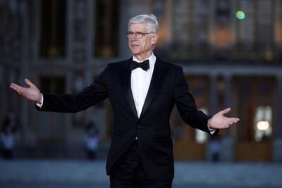 Former Arsenal manager Arsene Wenger was also among the guests at the Palace of Versailles. Reuters