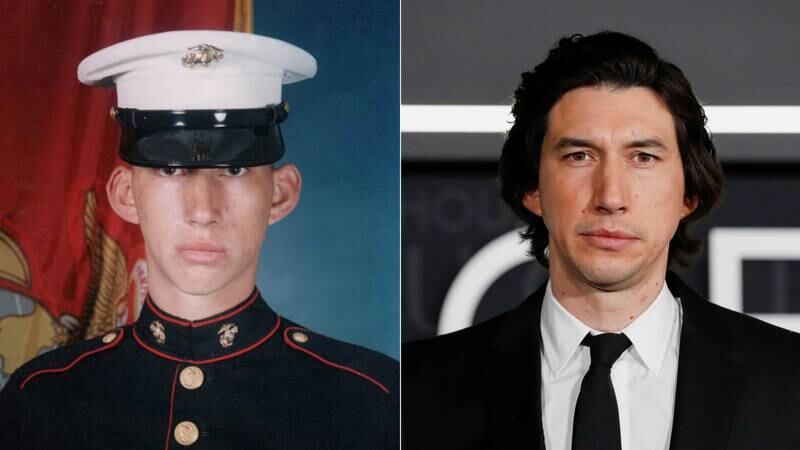 Adam Driver as a US Marine in 2002. Injuries he sustained in a car accident meant he was medically discharged even before deployment. Photo: Marine Corps, Reuters
