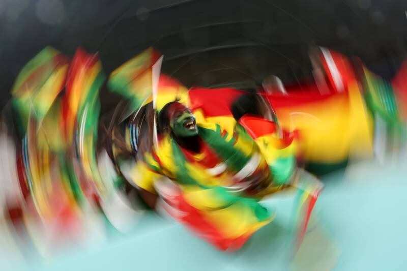 Ghana fans are in the stands for the Group H tie. Getty Images