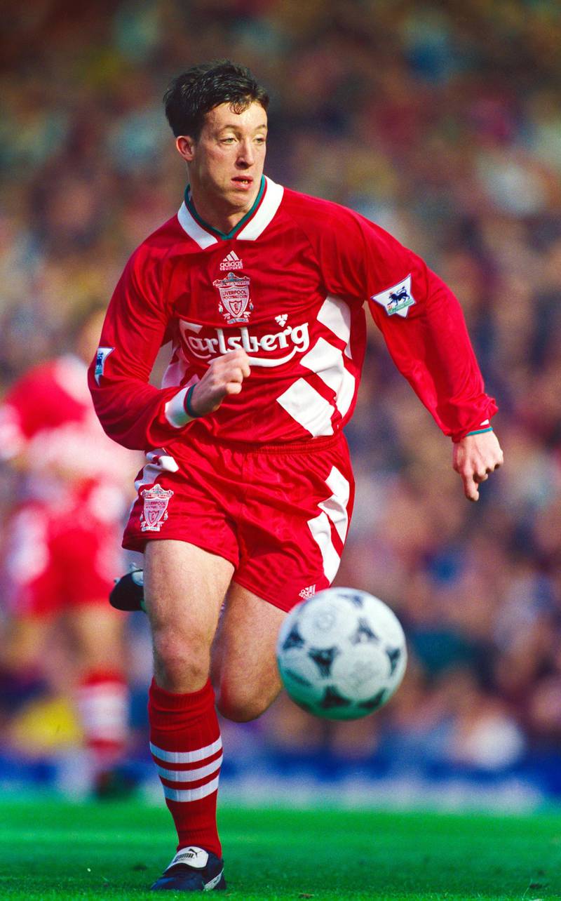 LIVERPOOL, UNITED KINGDOM - OCTOBER 08:   Liverpool striker Robbie Fowler in action during an FA Premier League match between Liverpool and Aston Villa at Anfield on October 8, 1994 in Liverpool, England.  (Photo by Mike Hewitt/Allsport/Getty Images)