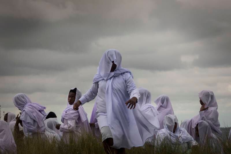 Members of the Shembe Church during the annual Nazareth Baptist Church pilgrimage near Durban, South Africa. EPA

