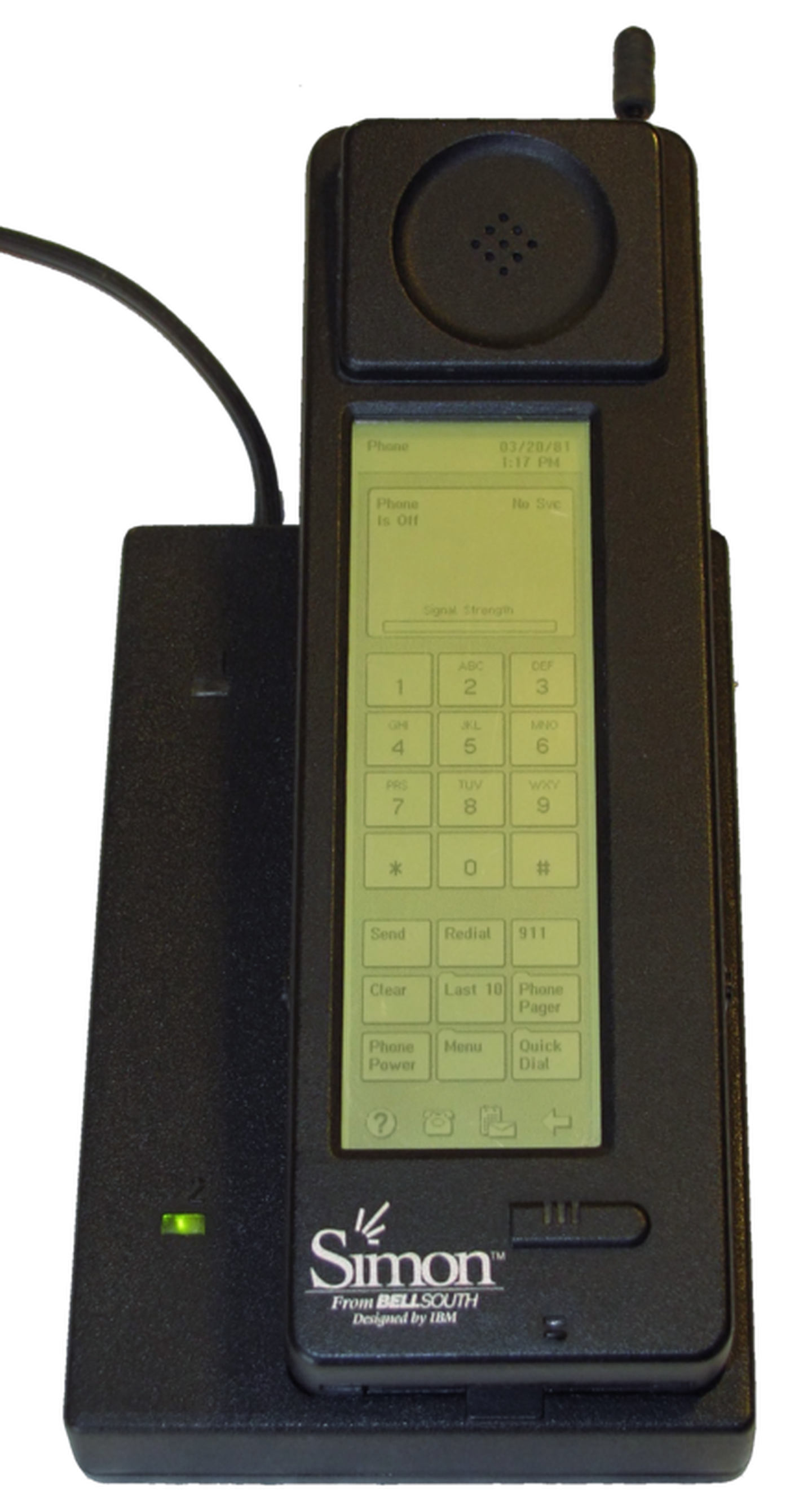 The IBM Simon had a touchscreen and the earliest form of apps. Photo: Wikipedia