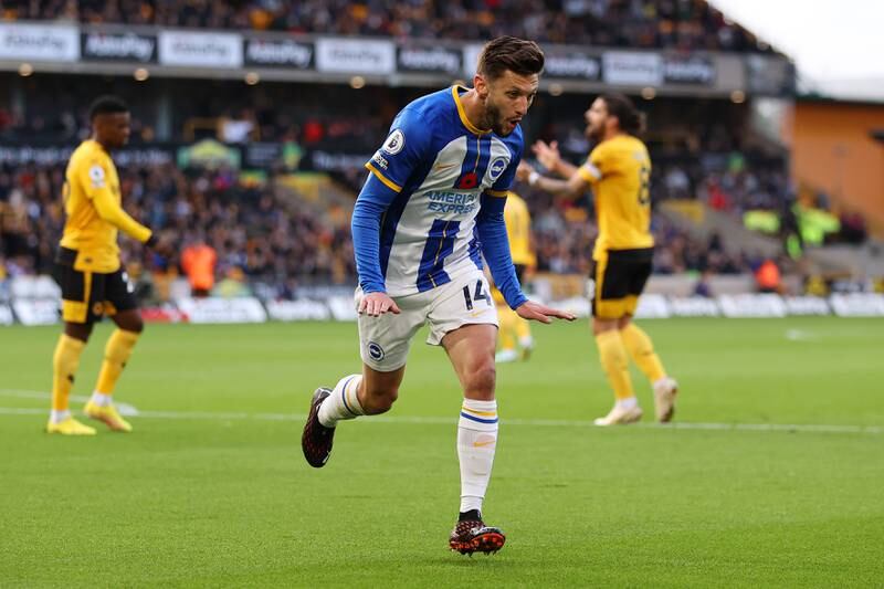 RW: Adam Lallana (Brighton & Hove Albion). Opened the scoring for Brighton in their 3-2 win at Wolves and assisted his team’s second for Kaoru Mitoma to score. A fine display as Brighton built on last weekend’s thrashing of Chelsea with another impressive victory. Getty