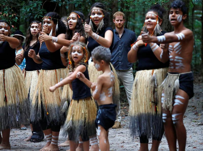 Prince Harry, Duke of Sussex attends a dedication ceremony of the forests of K'gari the Queen's Commonwealth Canopy on Fraser Island, Australia. Getty Images