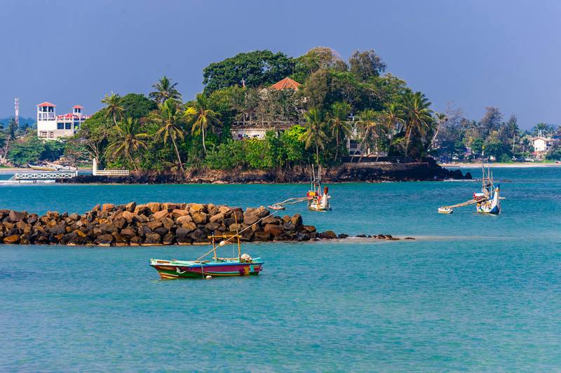 Taprobane Island, Seema Malaka Temple, Beira Lake, Colombo, Sri Lanka. Getty Images