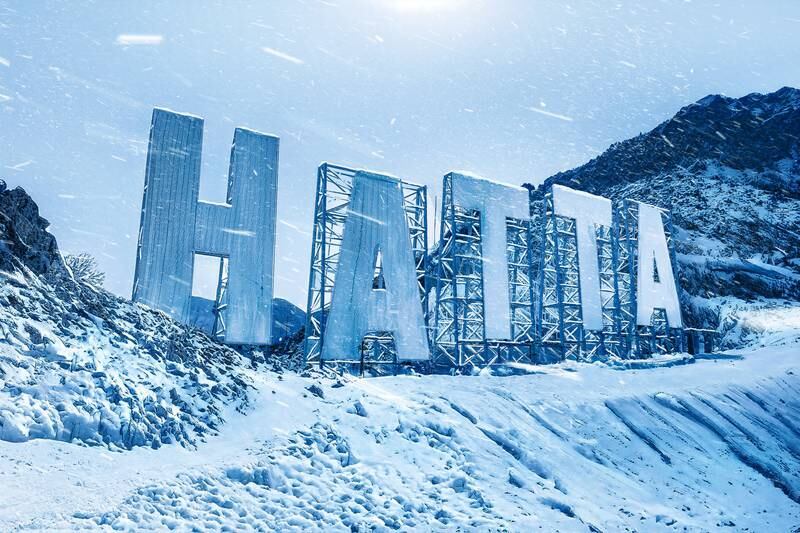 What the famous Hatta sign would look like if it snowed.