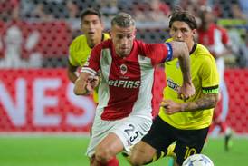 Royal Antwerp player Toby Alderweireld in action during the Uefa Champions League play-offs. EPA