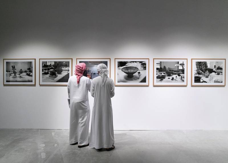 ABU DHABI, UNITED ARAB EMIRATES. 22 NOVEMBER 2019. Lamya Gargash’s photos at Gateway: Fragments, Yesterday and Today exhibition at The 11th edition of Abu Dhabi Art. Curated by Paolo Colombo.(Photo: Reem Mohammed/The National)Reporter:Section: